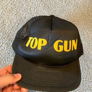 Black and Yellow Top Gun Trucker Hat